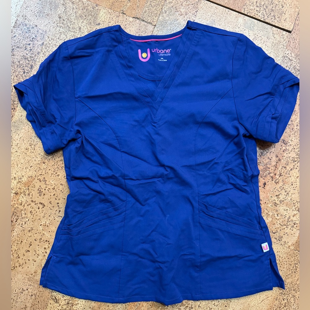 Royal Blue Scrub Top